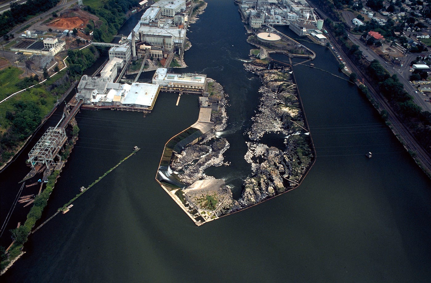 Willamette Falls at Oregon City in Clackamas County